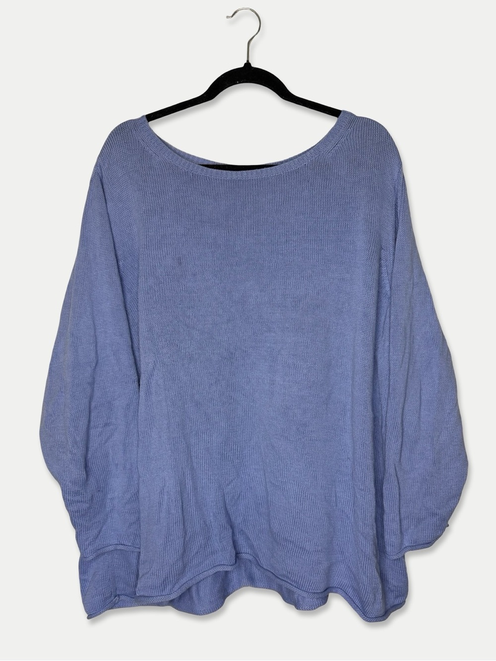 Eileen Fisher 3X Periwinkle Sweater Cotton Blend Pre-Owned